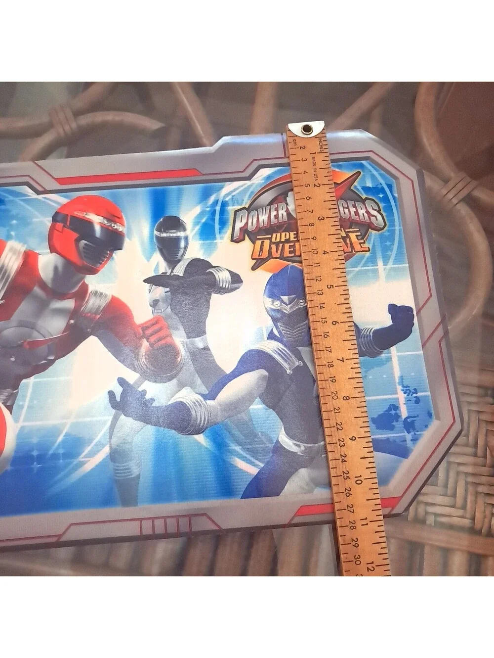 Power Rangers Operation Overdrive Table Placemat vinyl foam red black blue kids